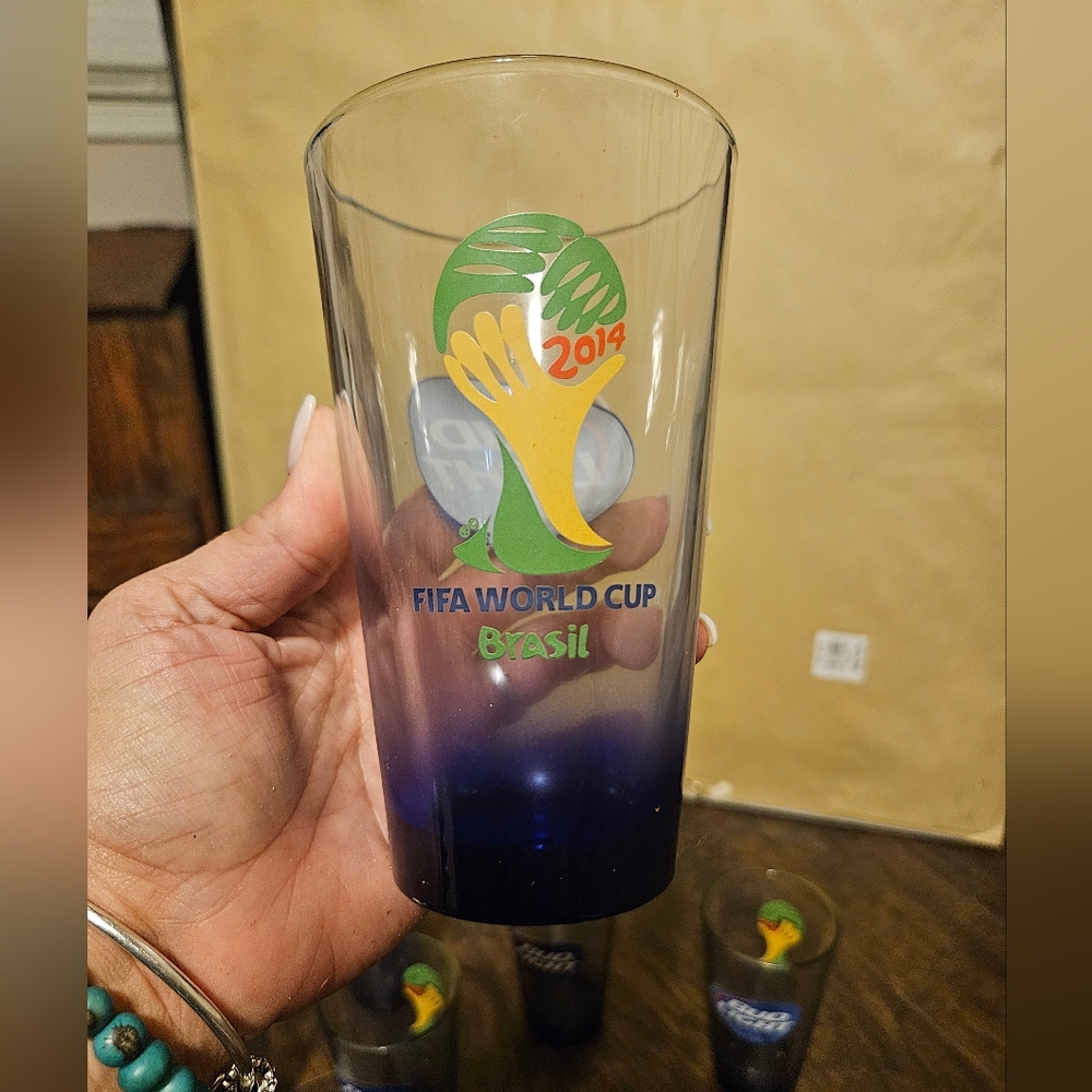 2014 Brasil Fifa World Cup Glass